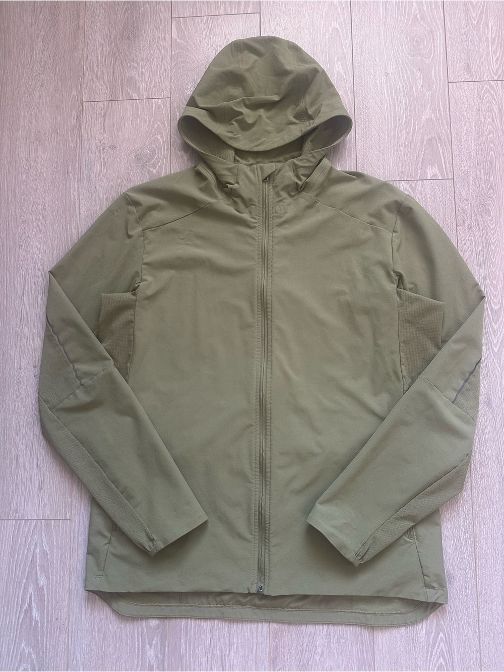 Lululemon Men’s Warp Light Packable Jacket Zip Up Hooded M4AHDS Green Sz XL